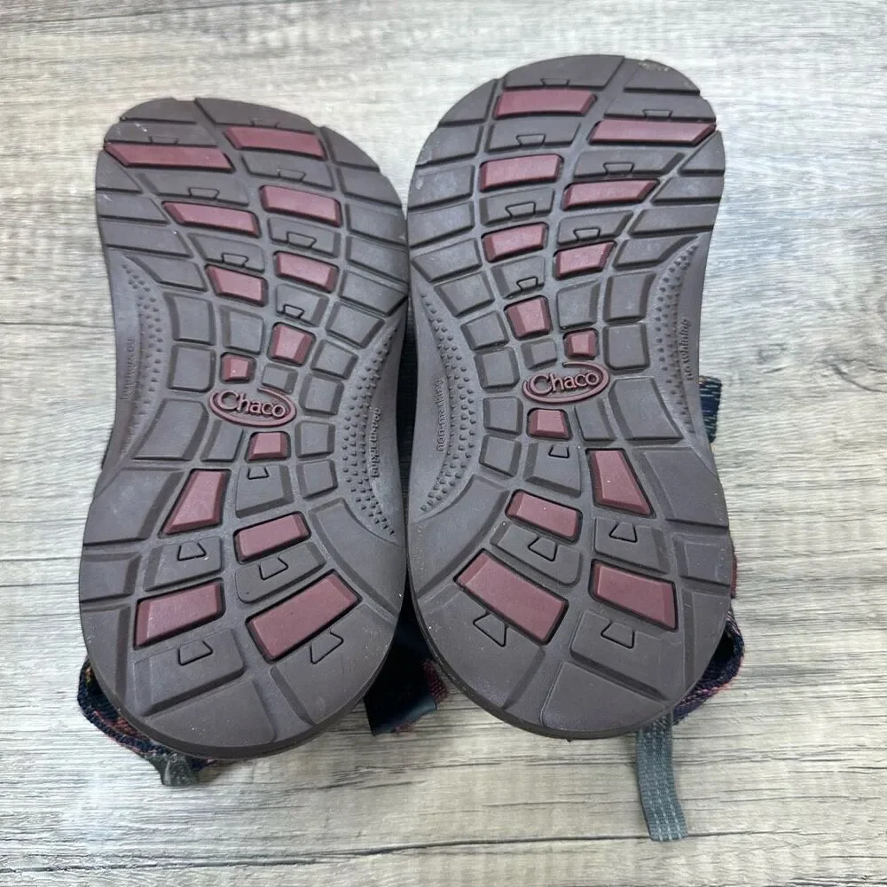 Chaco~Kids Z/1 EcoTread Footwear~Burgundy Multicolor Sandals~Size‎ 1